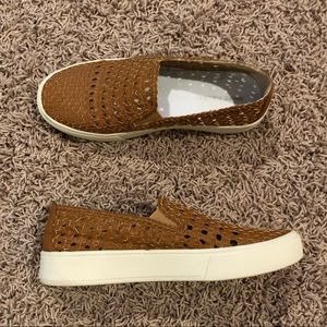 Marc Fisher Tan Leather Slip Ons - Size 7.5